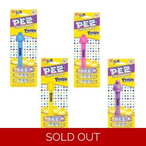 Pez Easter Peeps Sweets Dispenser with 3 PEZ Candy refill packs